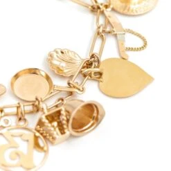 Bracelet Maille Cheval Et Breloques En Or Jaune -Castafiore Boutique bracelet maille cheval et breloques en or jaune 592175