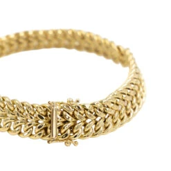 Bracelet Maille Deux Rangs En Or Jaune -Castafiore Boutique bracelet maille deux rangs en or jaune 442340