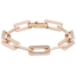 Bracelet Maille Rectangle 1940' En Or Jaune