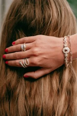 Bracelet Maille En Or Jaune, Rubis Et Diamants -Castafiore Boutique bracelet maille en or jaune rubis et diamants 250361