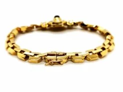 Bracelet Maille En Or Jaune, Rubis Et Diamants -Castafiore Boutique bracelet maille en or jaune rubis et diamants 508987