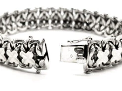 Bracelet Maille Fantaisie En Or Blanc -Castafiore Boutique bracelet maille fantaisie en or blanc 355142