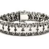 Bracelet Maille Fantaisie En Or Blanc