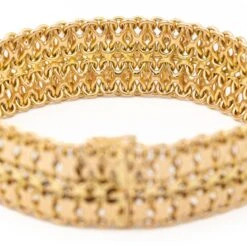 Bracelet Maille Fantaisie En Or Jaune -Castafiore Boutique bracelet maille fantaisie en or jaune 914319