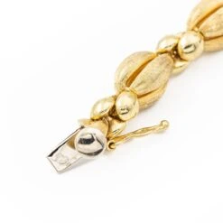 Bracelet Maille Fantaisie En Or Jaune Brillant Et Mat -Castafiore Boutique bracelet maille fantaisie en or jaune brillant et mat 973907