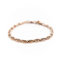 Bracelet Maille Filigrane En Or Rose