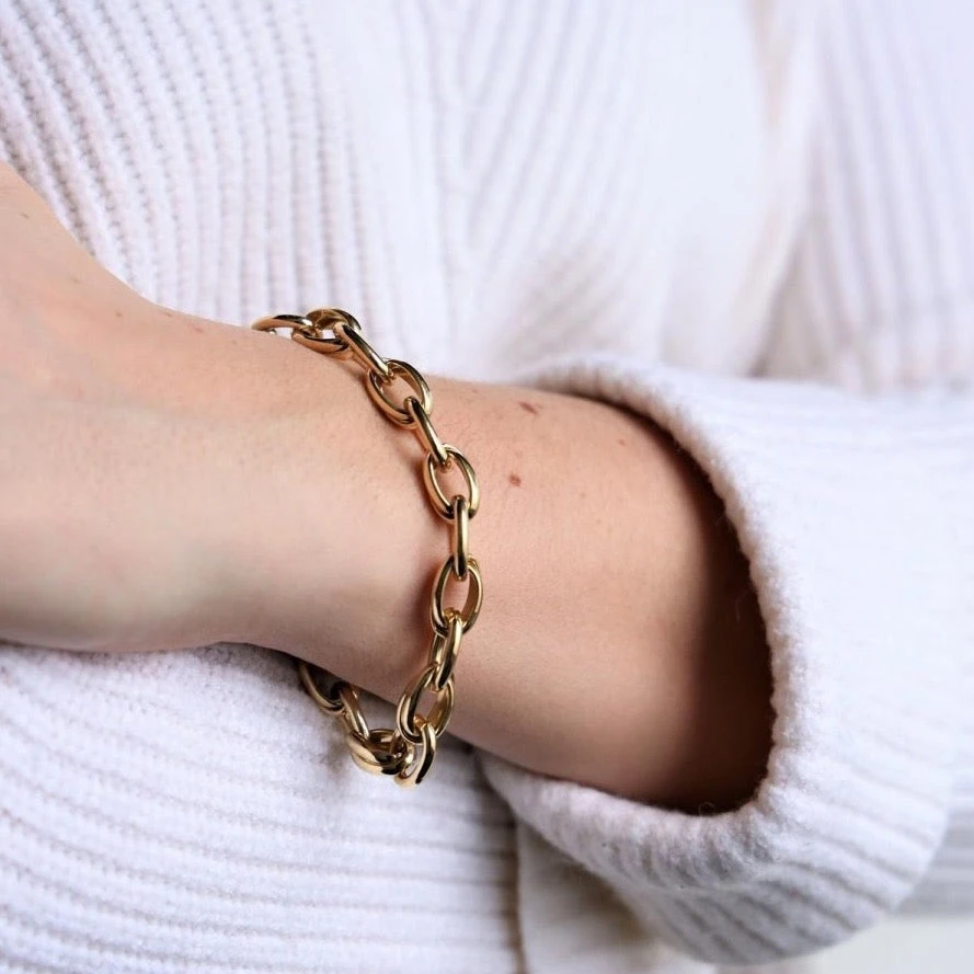 Bracelet Maille Forçat En Or Jaune 2 Bracelet Maille Forçat En Or Jaune – Image 2