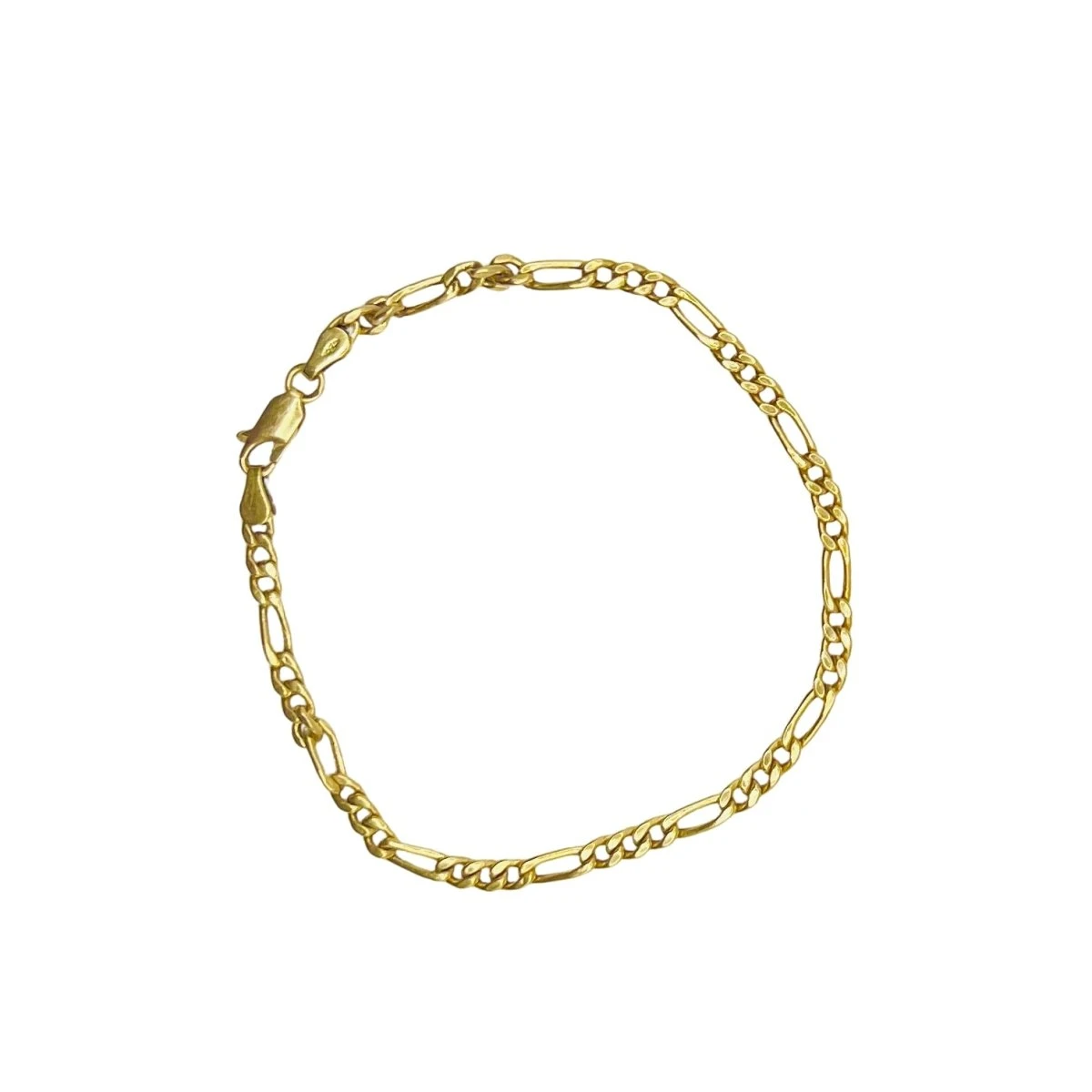 Bracelet Maille Gourmette Et Maille Cheval En Or Jaune 1 Bracelet Maille Gourmette Et Maille Cheval En Or Jaune