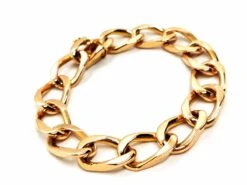 Bracelet Maille Massive En Or Rose -Castafiore Boutique bracelet maille massive en or rose 211464