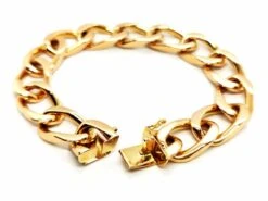 Bracelet Maille Massive En Or Rose -Castafiore Boutique bracelet maille massive en or rose 274452