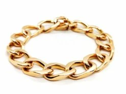 Bracelet Maille Massive En Or Rose