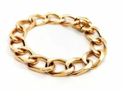 Bracelet Maille Massive En Or Rose -Castafiore Boutique bracelet maille massive en or rose 713228