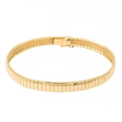 Bracelet Maille Oméga En Or Jaune