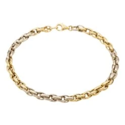 Bracelet Maille Ovale Or Jaune