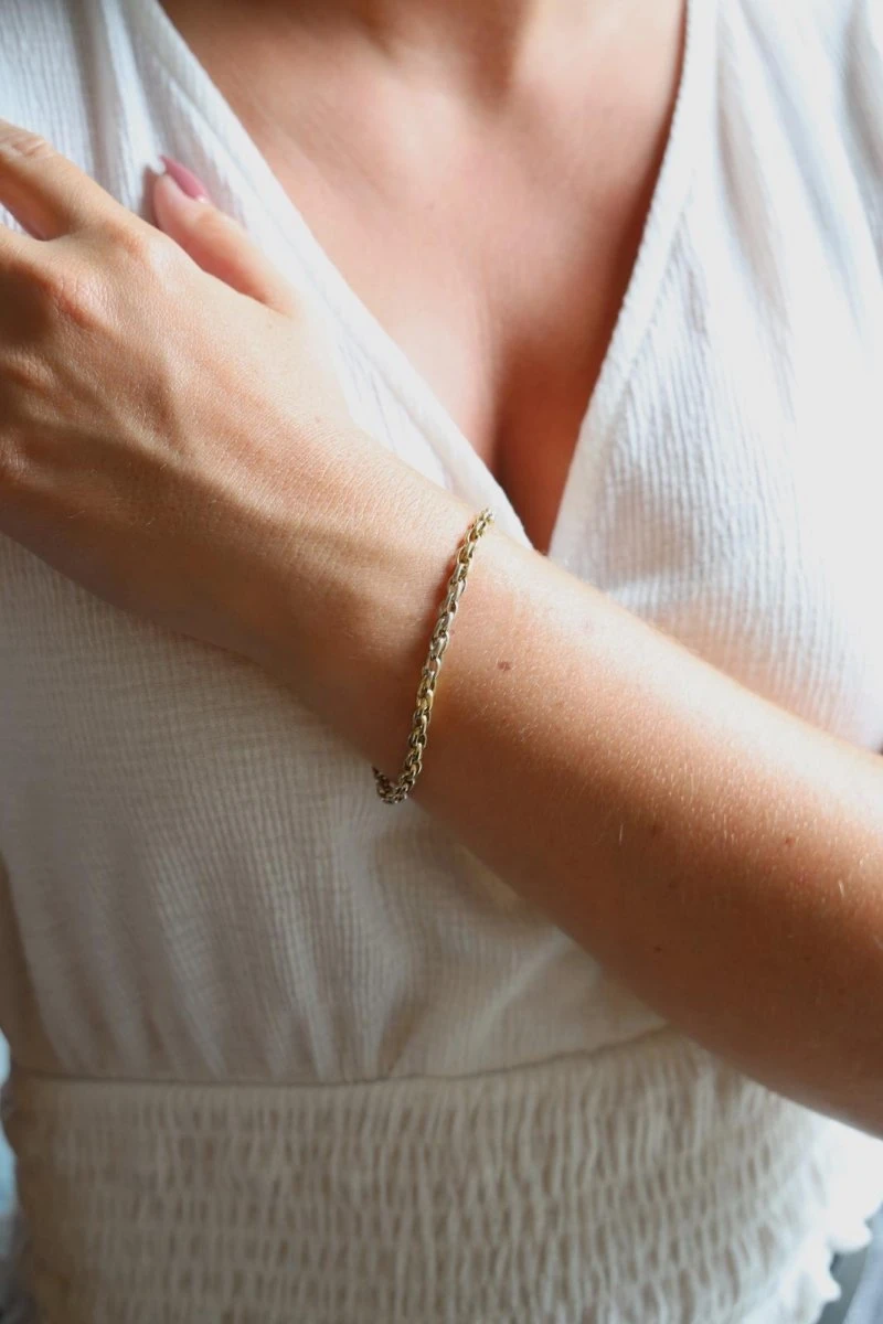 Bracelet Maille Ovale Or Jaune 2 Bracelet Maille Ovale Or Jaune – Image 2