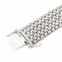 Bracelet Maille Polonaise En Or Blanc -Castafiore Boutique bracelet maille polonaise en or blanc 104632