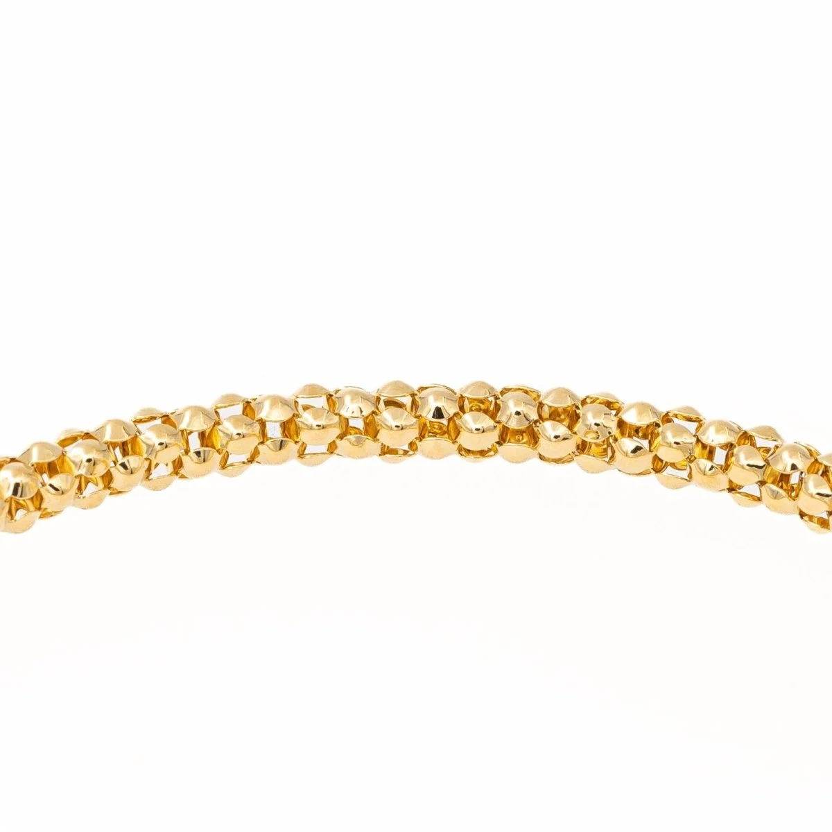 Bracelet Maille Popcorn En Or Jaune 5 Bracelet Maille Popcorn En Or Jaune – Image 5