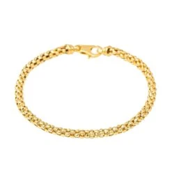 Bracelet Maille Popcorn En Or Jaune