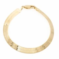 Bracelet Maille Serpent En Or Jaune