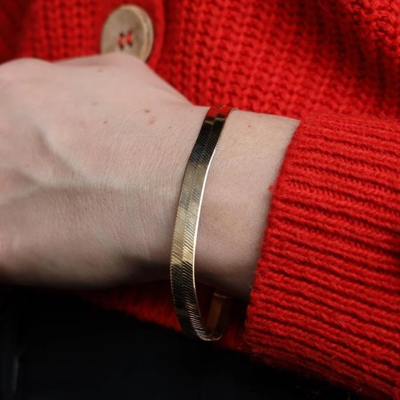 Bracelet Maille Serpent En Or Jaune 2 Bracelet Maille Serpent En Or Jaune – Image 2