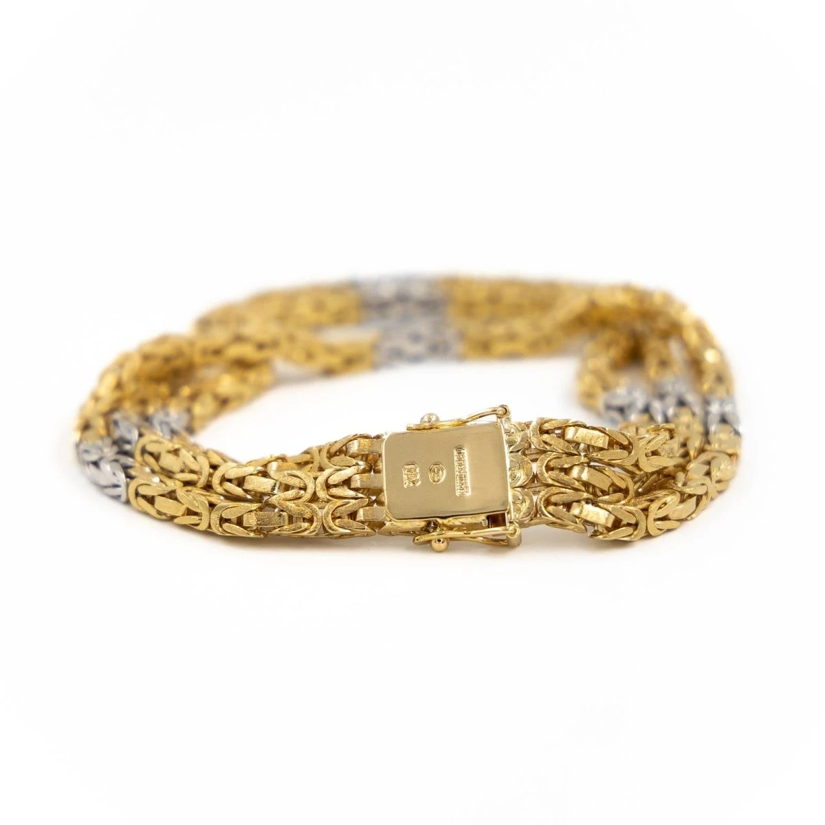 Bracelet Maille Serpent En Or Jaune Et Or Blanc 5 Bracelet Maille Serpent En Or Jaune Et Or Blanc – Image 5