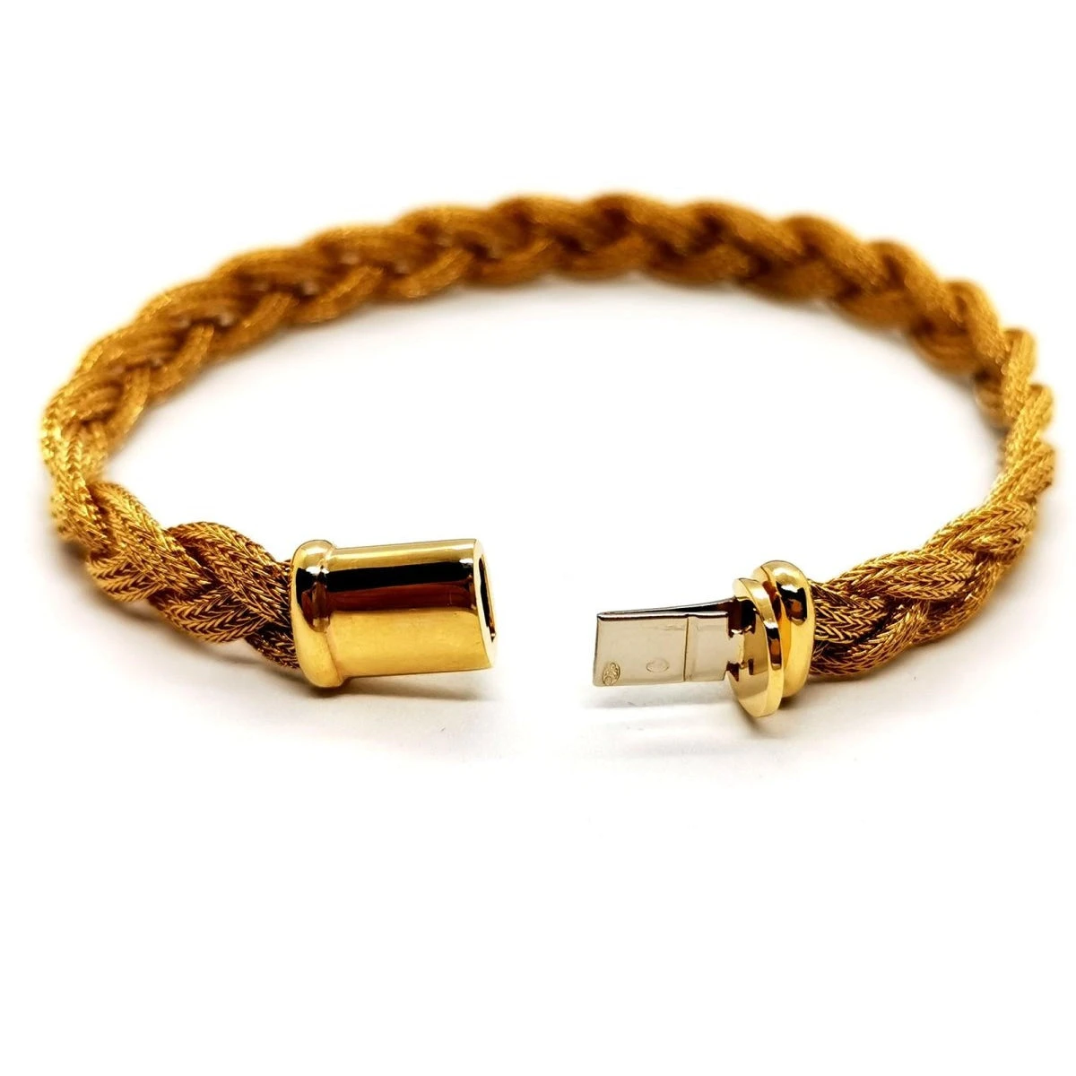 Bracelet Maille Tressée En Or Jaune 4 Bracelet Maille Tressée En Or Jaune – Image 4