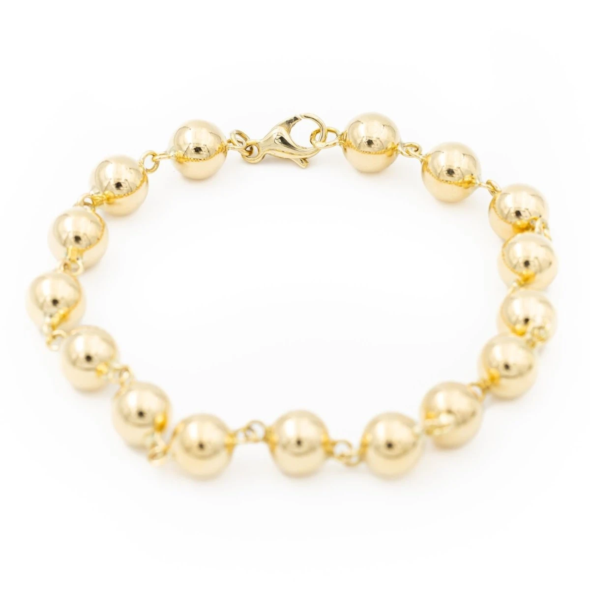 Bracelet Mailles Boules En Or Jaune 4 Bracelet Mailles Boules En Or Jaune – Image 4