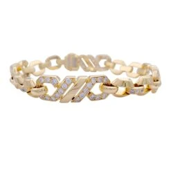 Miller Bracelet Maillons En Or Jaune Et Diamants -Castafiore Boutique bracelet maillons en or jaune et diamants 254949