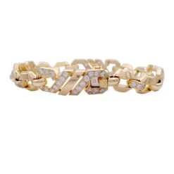 Miller Bracelet Maillons En Or Jaune Et Diamants -Castafiore Boutique bracelet maillons en or jaune et diamants 866375