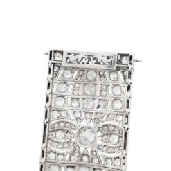 Miller Bracelet Manchette Art Déco En Platine Et Diamants -Castafiore Boutique bracelet manchette art deco en platine et diamants 690386