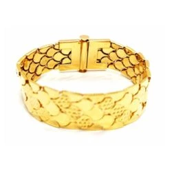 Bracelet Manchette écailles En Or Jaune