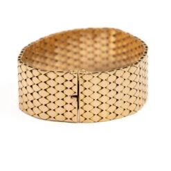 Bracelet Manchette écailles En Or Rose