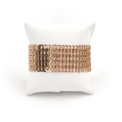 Bracelet Manchette Maille En Or Rose -Castafiore Boutique bracelet manchette maille en or rose 184187