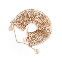 Bracelet Manchette Maille En Or Rose -Castafiore Boutique bracelet manchette maille en or rose 484614