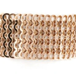 Bracelet Manchette Maille En Or Rose -Castafiore Boutique bracelet manchette maille en or rose 587111