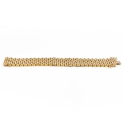 Bracelet Manchette Maille Grain De Riz En Or Jaune -Castafiore Boutique bracelet manchette maille grain de riz en or jaune 365878
