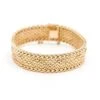 Bracelet Manchette Maille Polonaise En Or Jaune