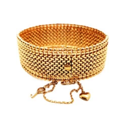 Bracelet Manchette Maille Polonaise En Or Rose 9 Bracelet Manchette Maille Polonaise En Or Rose -Castafiore Boutique bracelet manchette maille polonaise en or rose 127888