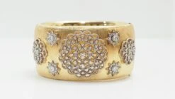 Bracelet Manchette Or Bicolore Et Diamants -Castafiore Boutique bracelet manchette or bicolore et diamants 475016
