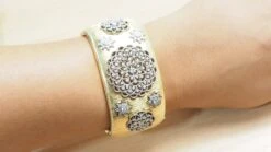 Bracelet Manchette Or Bicolore Et Diamants -Castafiore Boutique bracelet manchette or bicolore et diamants 746641