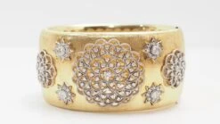 Bracelet Manchette Or Bicolore Et Diamants -Castafiore Boutique bracelet manchette or bicolore et diamants 871599