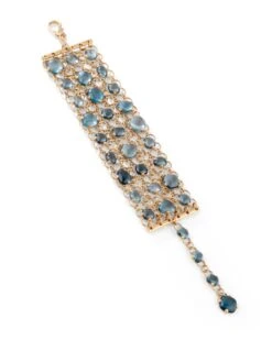 Bracelet Manchette Sabbia POMELLATO En Or Jaune Et Pierres Fines