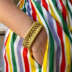 Bracelet Manchettes Libellule En Or Jaune -Castafiore Boutique bracelet manchettes libellule en or jaune 8423089