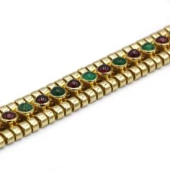 Bracelet MELLERIO En Or Jaune, émeraude Et Rubis -Castafiore Boutique bracelet mellerio en or jaune emeraude et rubis 476351