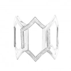 Bracelet Manchette MESSIKA "Arlequin" En Or Blanc Et Diamants
