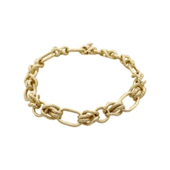 Miller Bracelet Maille "Noeuds" En Or Jaune -Castafiore Boutique bracelet noeuds en or jaune 504731