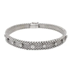 Bracelet Or Blanc Diamant