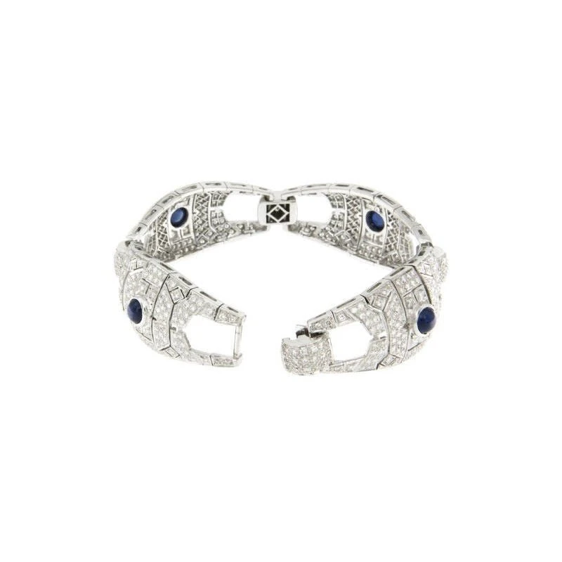 Bracelet Or Blanc Diamants Saphirs 2 Bracelet Or Blanc Diamants Saphirs – Image 2