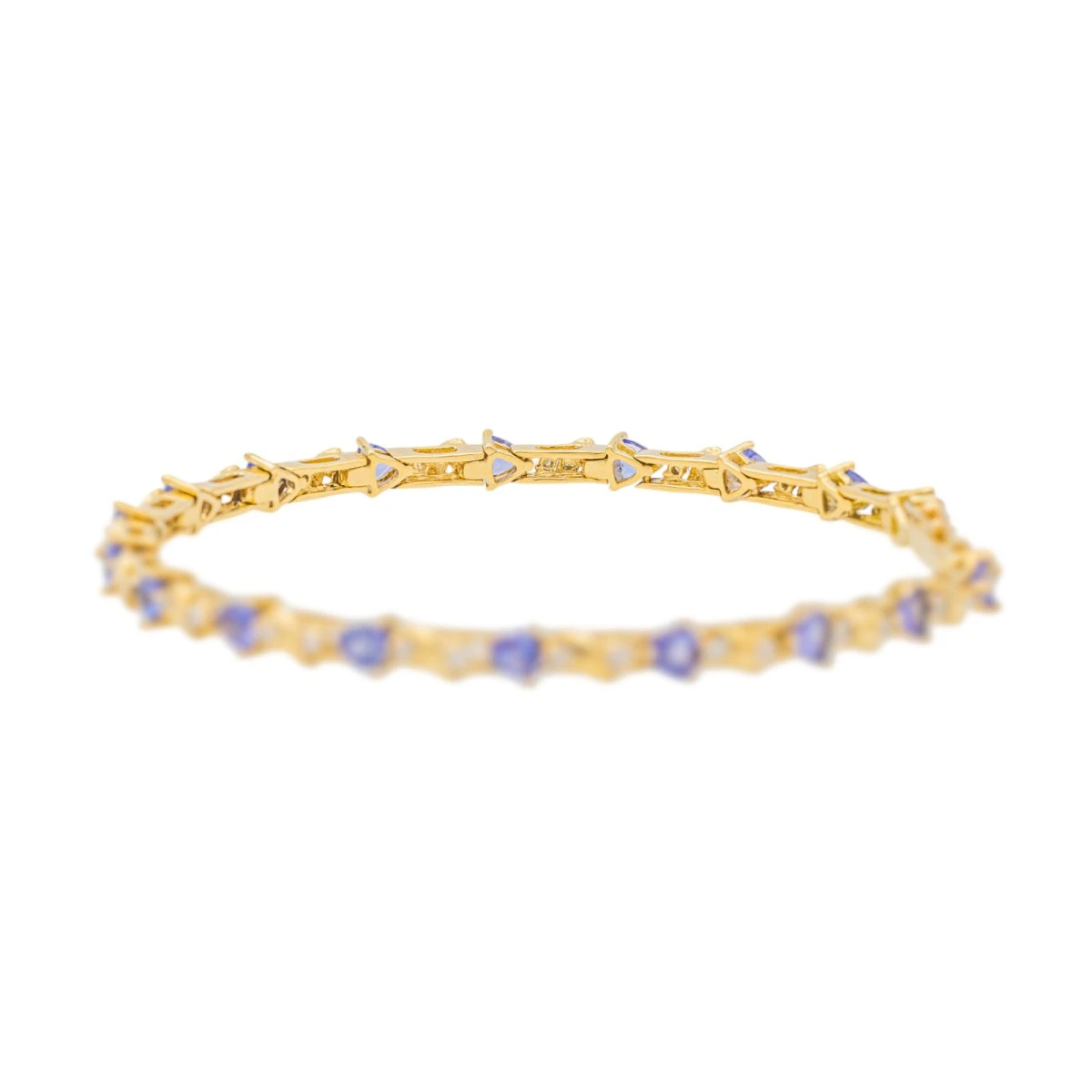 Bracelet En Or Jaune Et Tanzanite 3 Bracelet En Or Jaune Et Tanzanite – Image 3