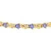 Bracelet En Or Jaune Et Tanzanite